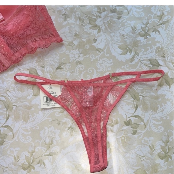 SPREE Intimates Lace Long Line Push Up Set Bra & Thong - Picture 9 of 14